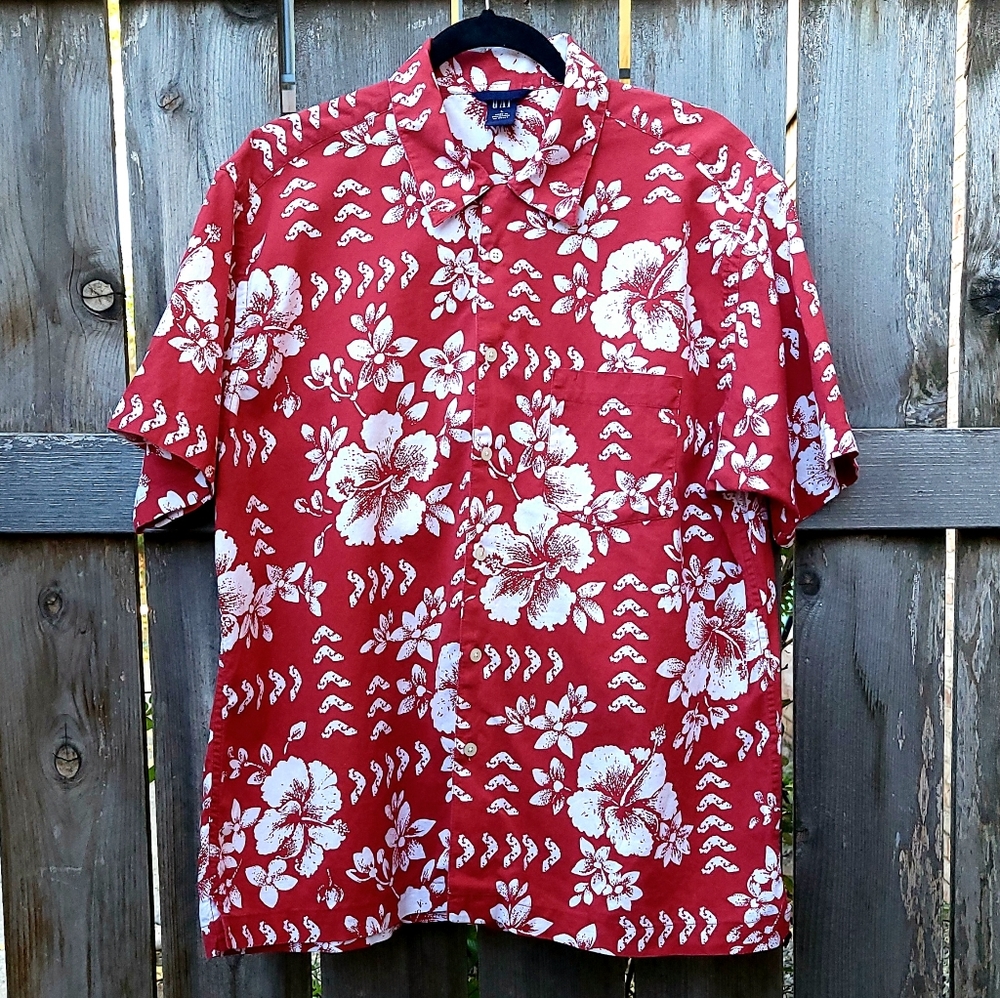 Gap Hawaiian Button-up T-Shirt